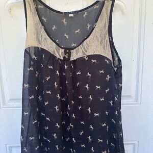 Horse Tank Top Shine on You Size Small